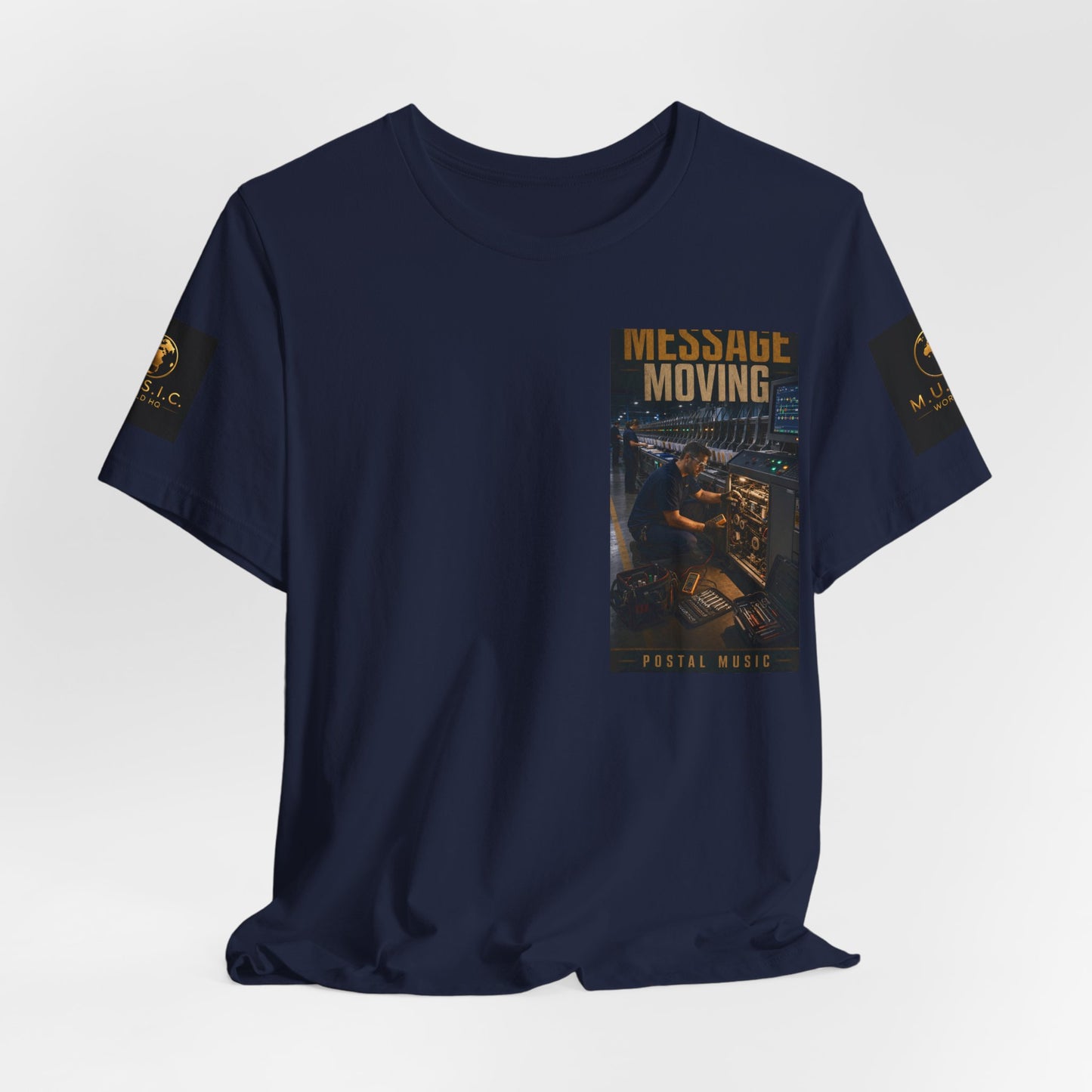 Postal Music — Keep the Message Moving — Premium Unisex T-Shirt