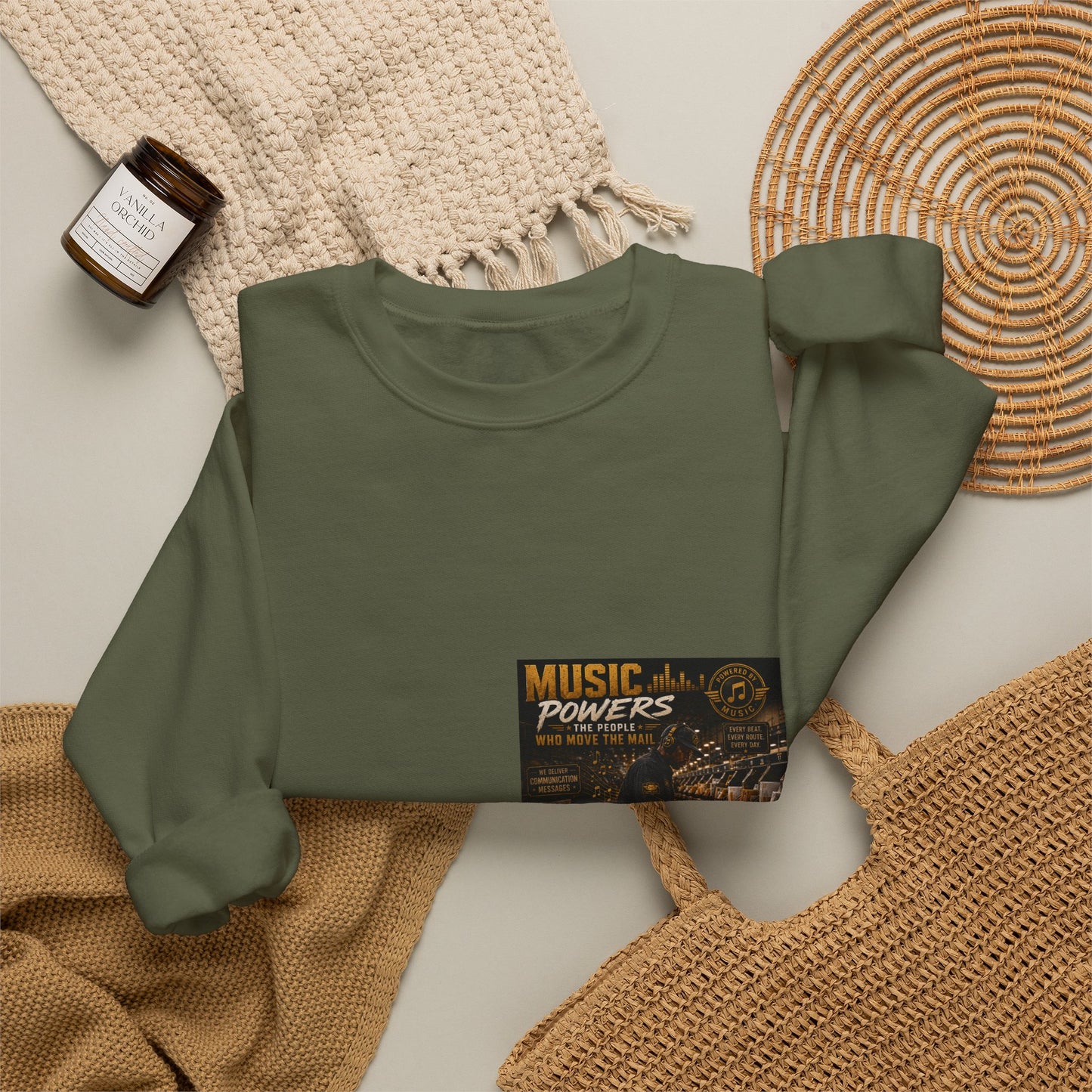 Postal Music — Music Powers the People — Core Crewneck Sweatshirt