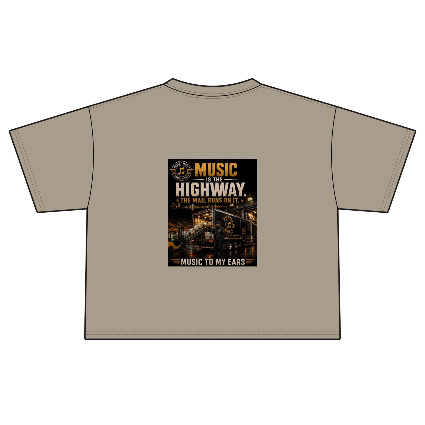 Postal Music — Music Is the Highway — Women's Boxy T-Shirt