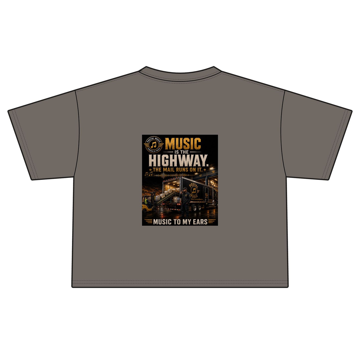 Postal Music — Music Is the Highway — Women's Boxy T-Shirt