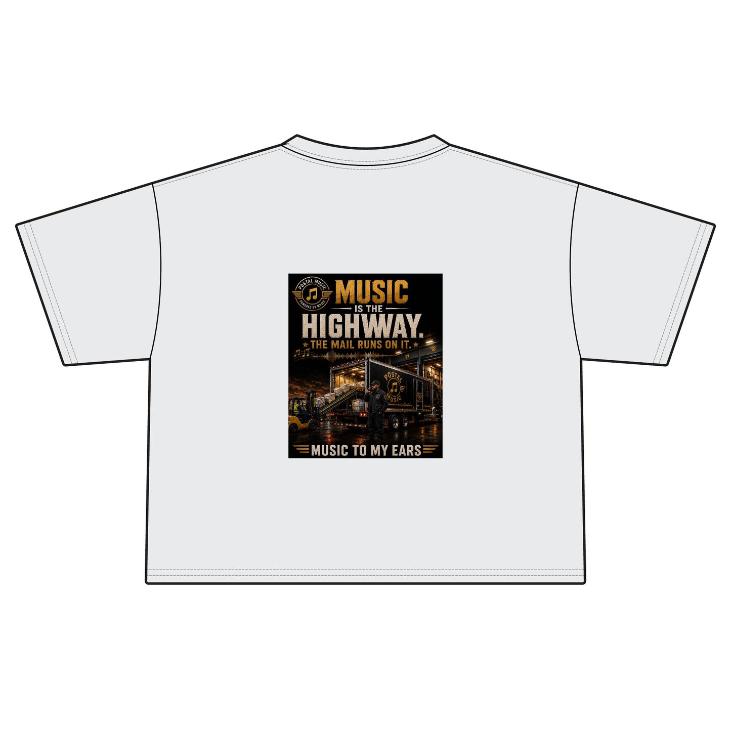 Postal Music — Music Is the Highway — Women's Boxy T-Shirt