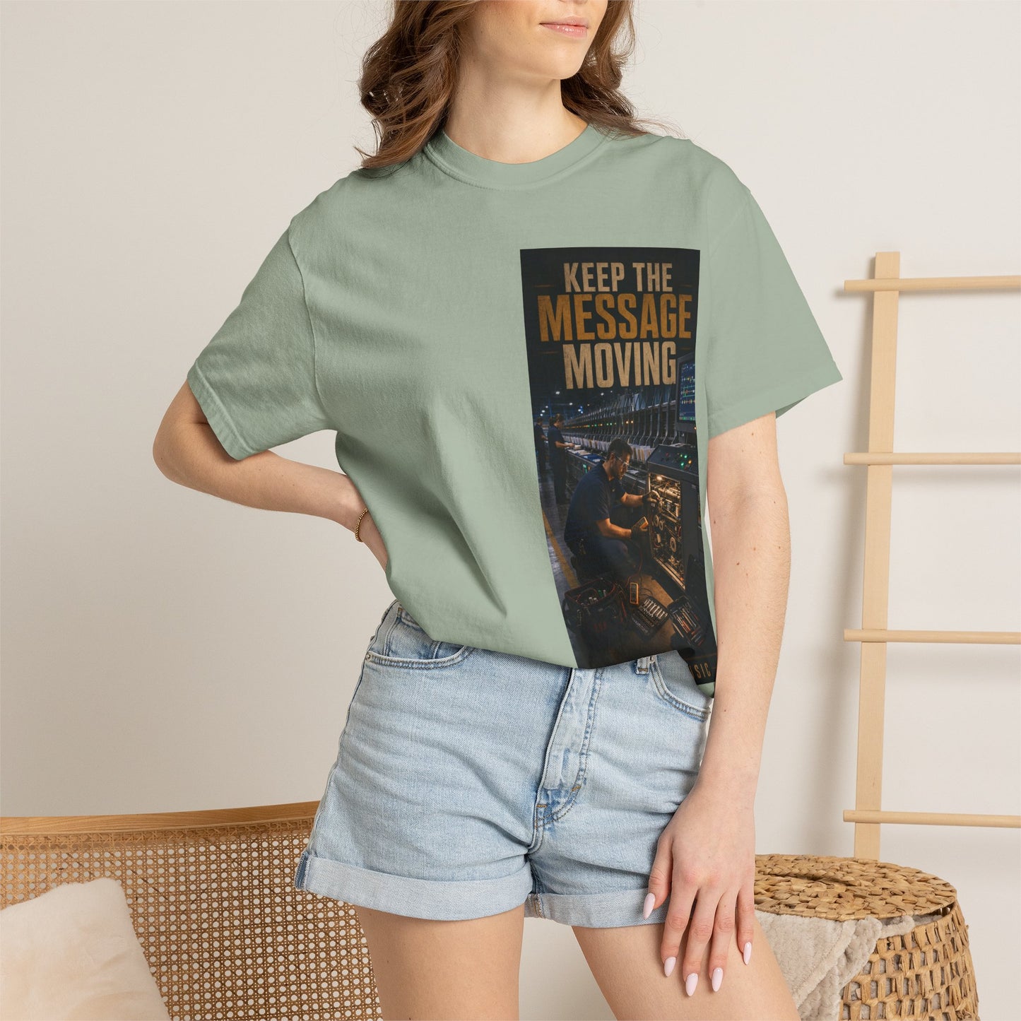 Postal Music — Keep the Message Moving — Garment-Dyed T-Shirt
