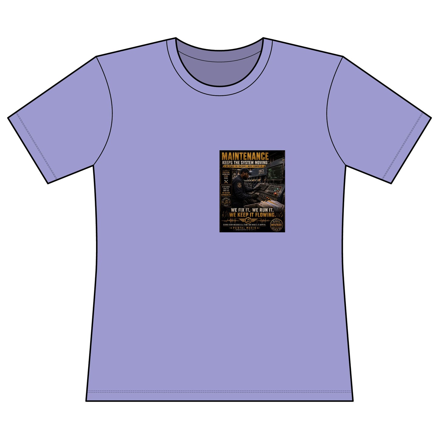 Postal Music — Maintenance Keeps the System Moving — Women's Relaxed T-Shirt