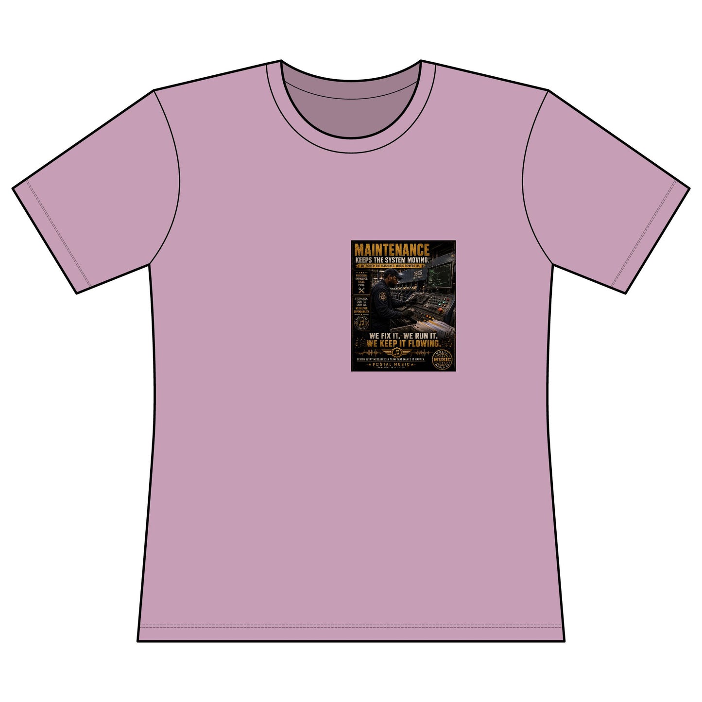 Postal Music — Maintenance Keeps the System Moving — Women's Relaxed T-Shirt
