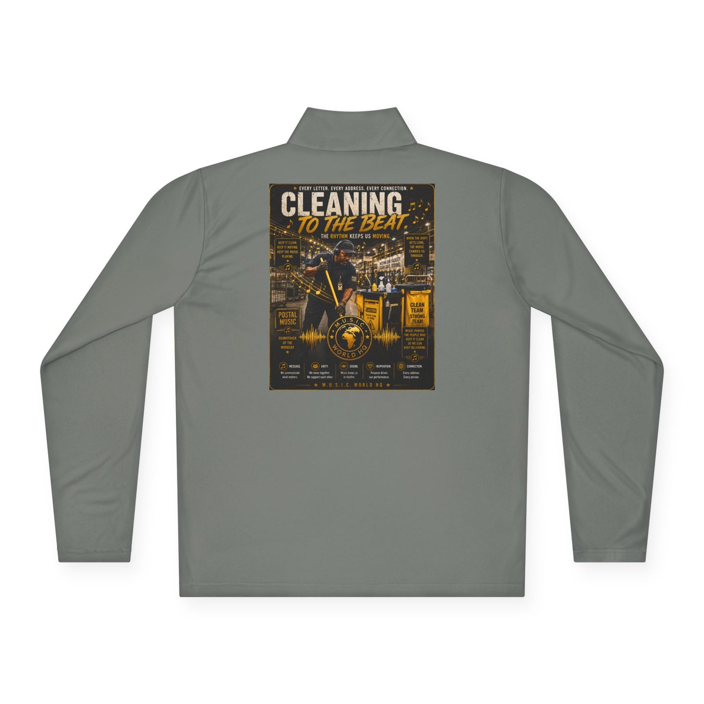 Cleaning to the Beat — Quarter-Zip Pullover