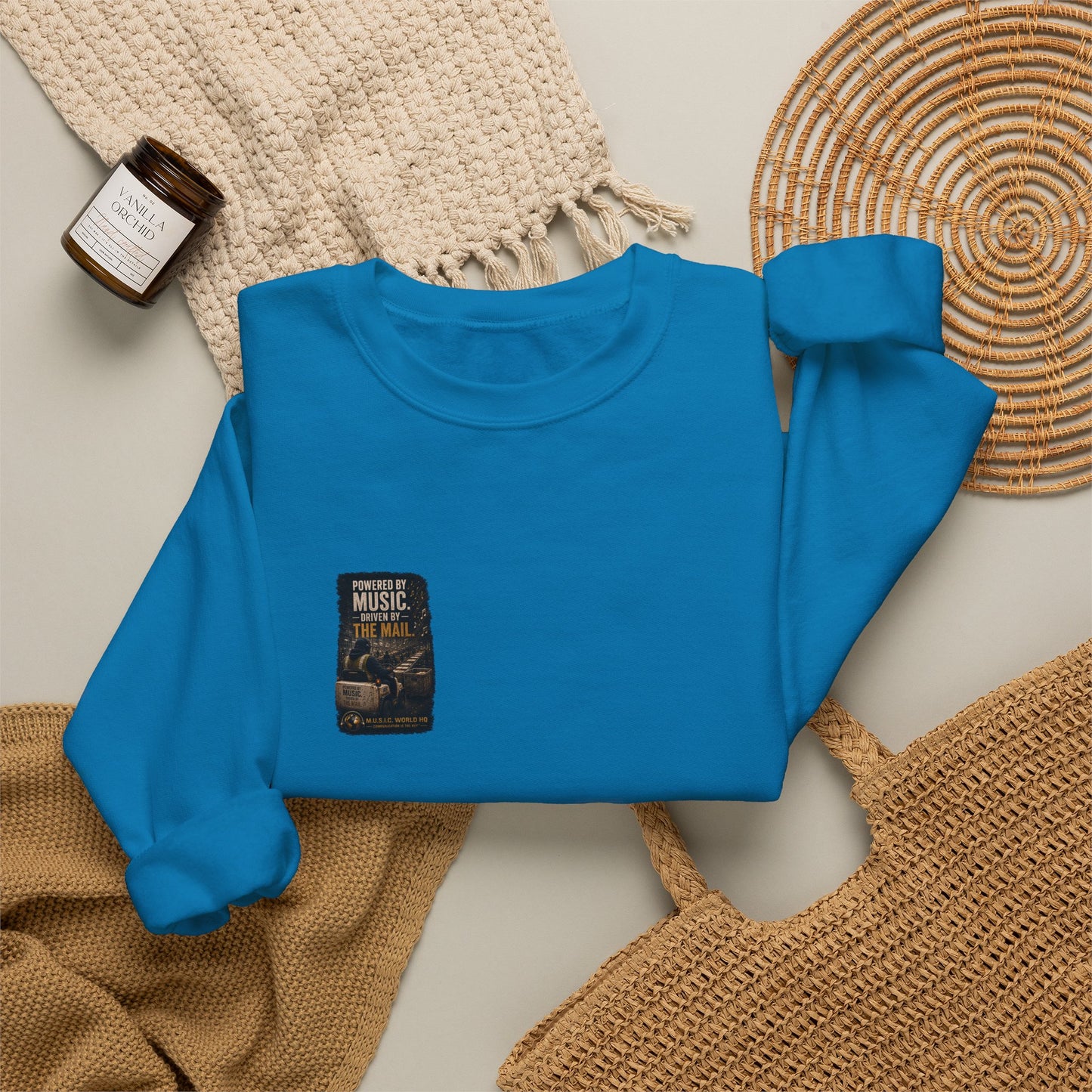Postal Music - Powered by Music Crewneck Sweatshirt - Colorways C