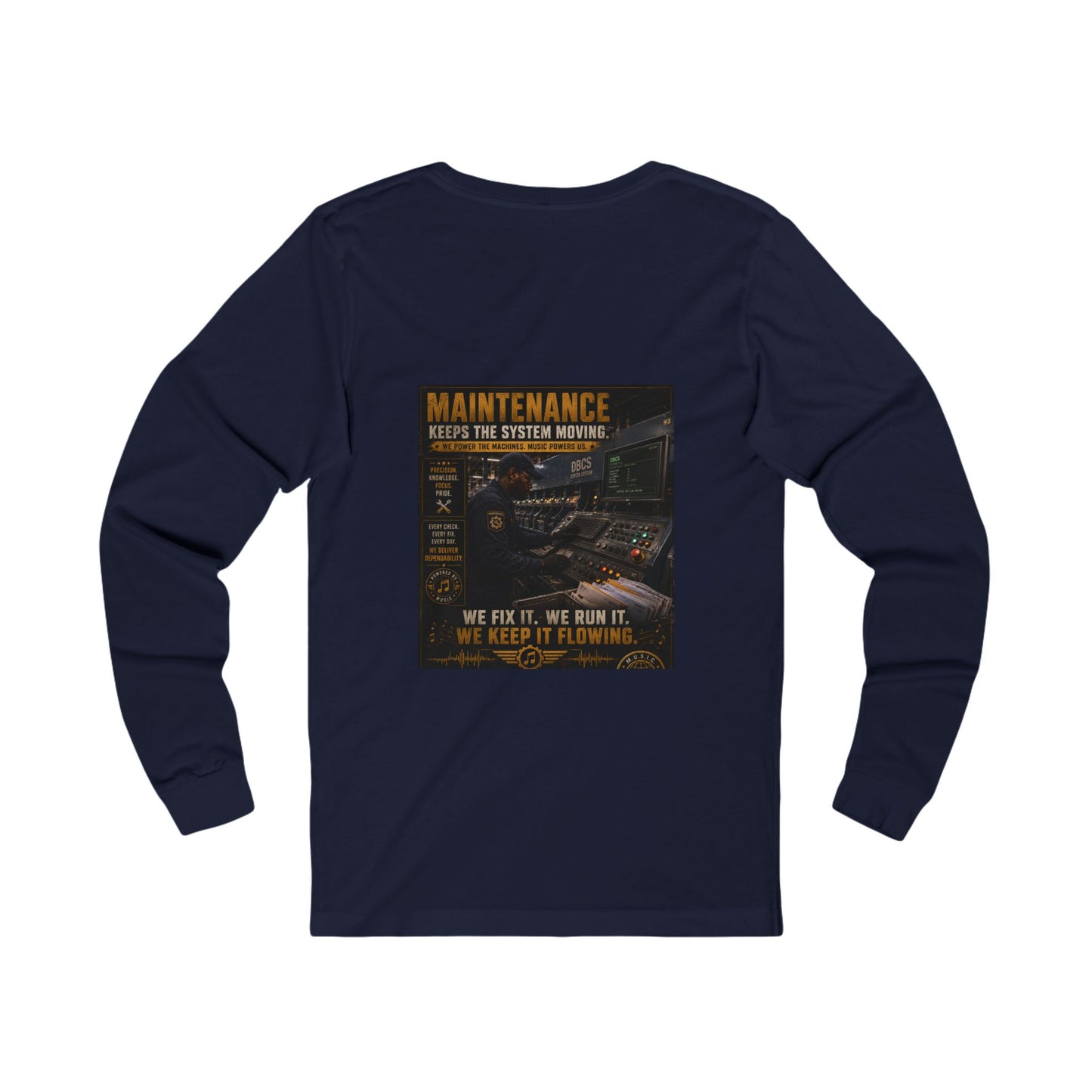 Postal Music — Maintenance Keeps the System Moving — Long-Sleeve T-Shirt