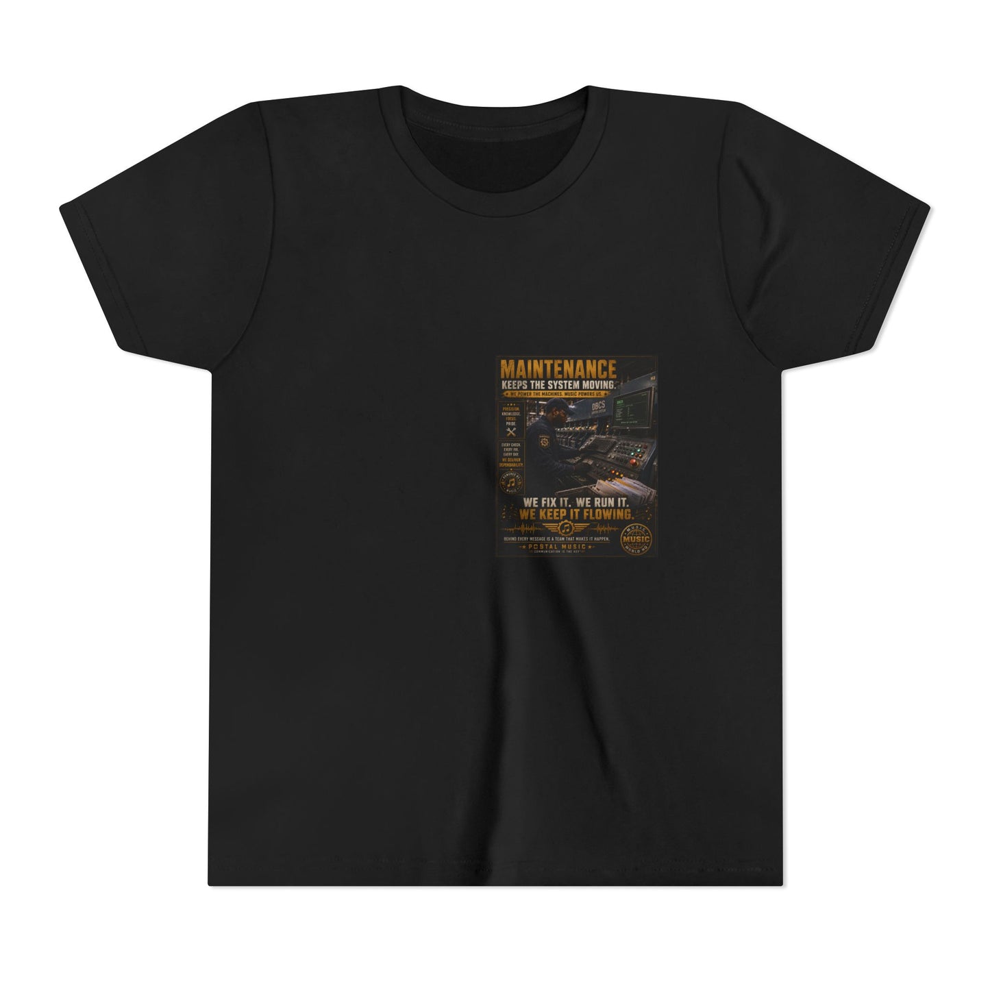 Postal Music — Maintenance Keeps the System Moving — Youth T-Shirt
