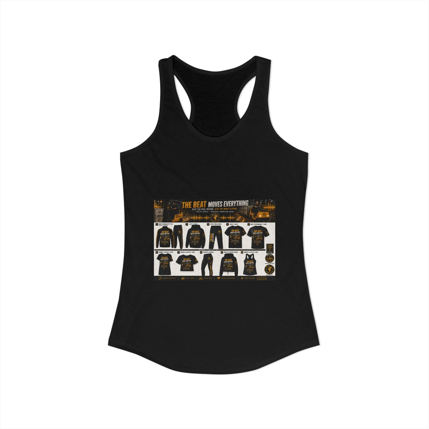 The Beat Moves Everything — Women's Athletic Tank | Postal Music