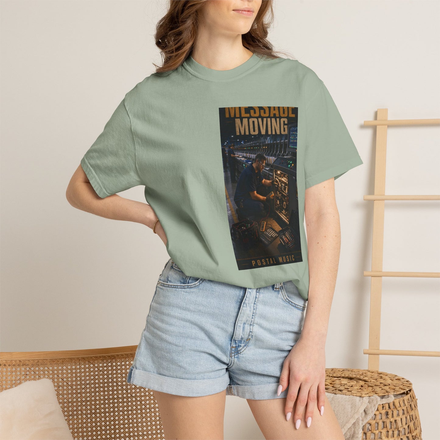 Postal Music — Keep the Message Moving — Garment-Dyed T-Shirt