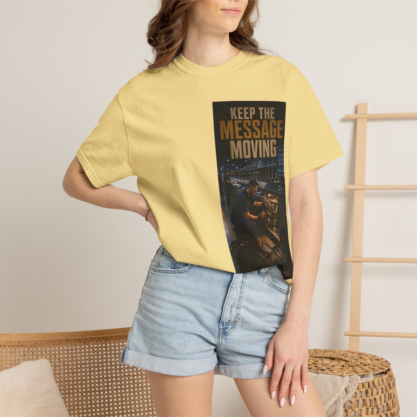 Postal Music — Keep the Message Moving — Garment-Dyed T-Shirt