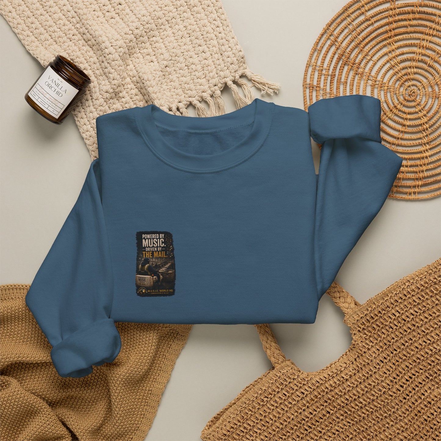 Postal Music - Powered by Music Crewneck Sweatshirt - Colorways B
