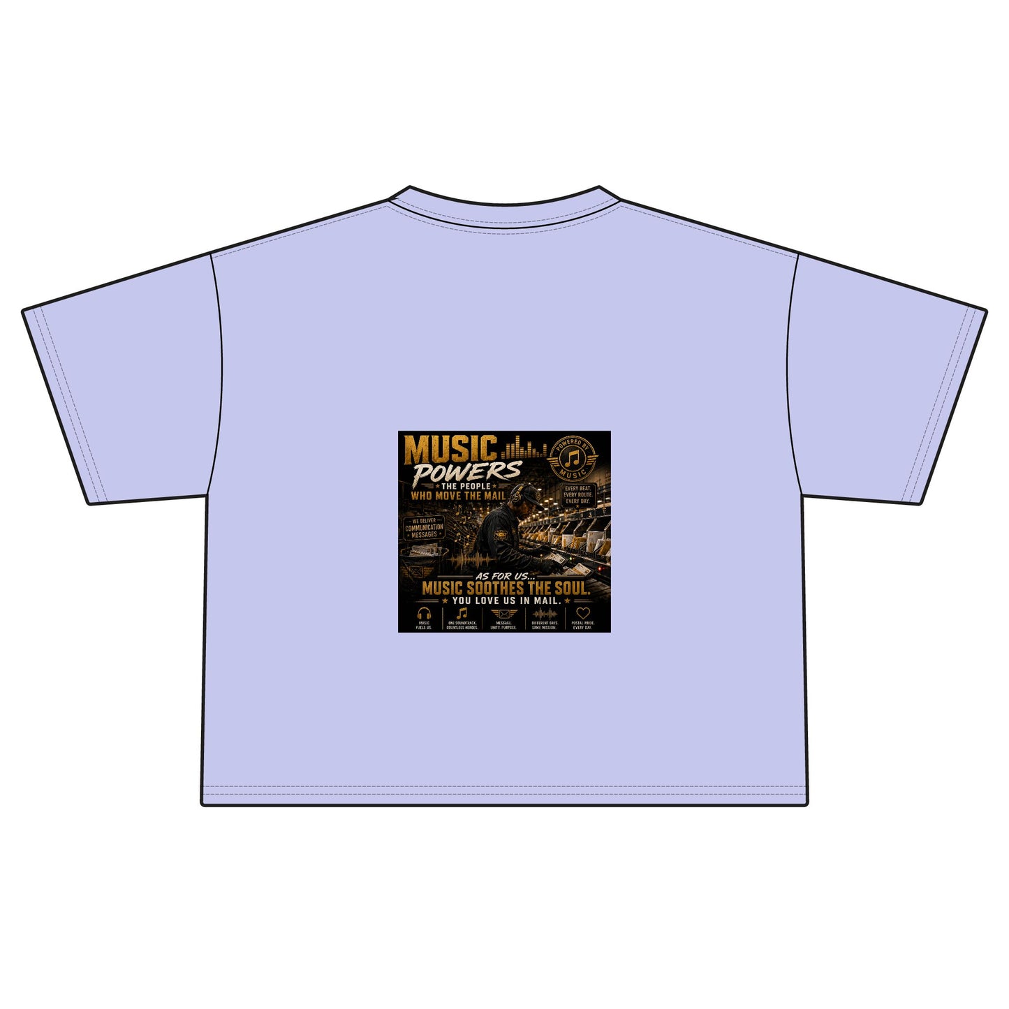 Postal Music — Music Powers the People — Women's Boxy T-Shirt