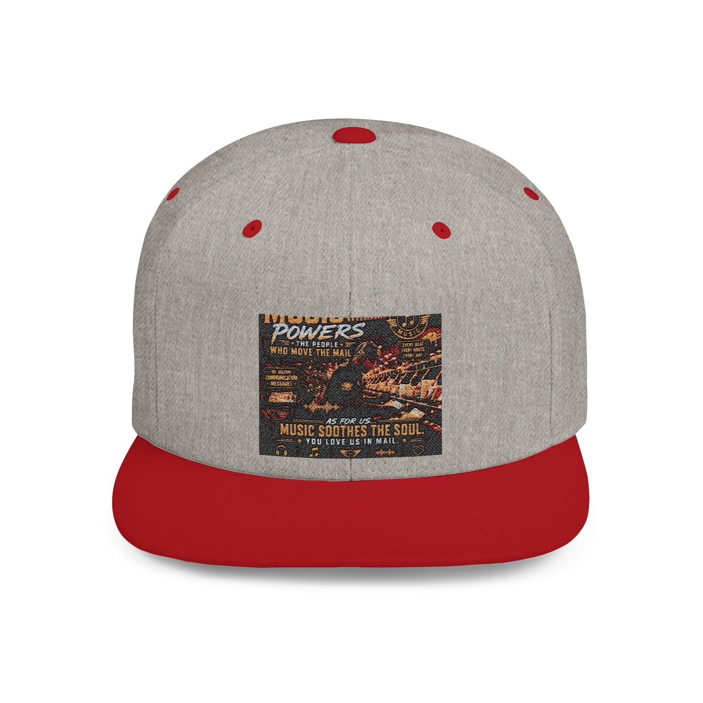 Postal Music — Music Powers the People — Flat-Bill Snapback