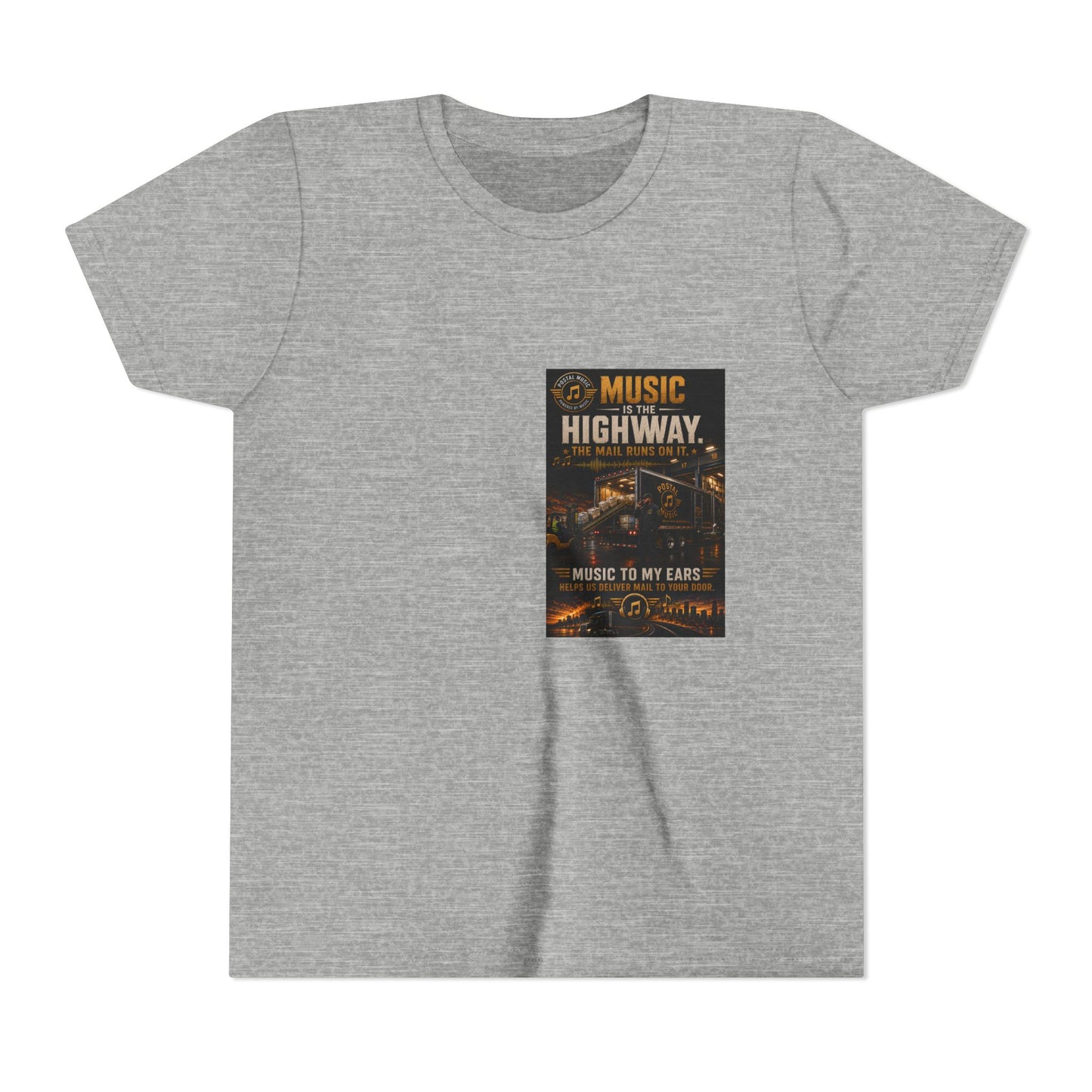 Postal Music — Music Is the Highway — Youth T-Shirt
