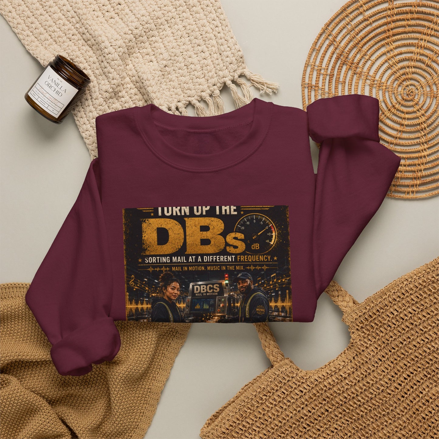Turn Up the DBs — Men's Crewneck Sweatshirt (Jogger Set Top)