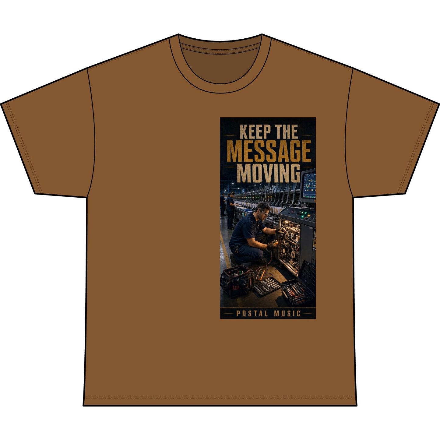Postal Music — Keep the Message Moving — Heavyweight T-Shirt