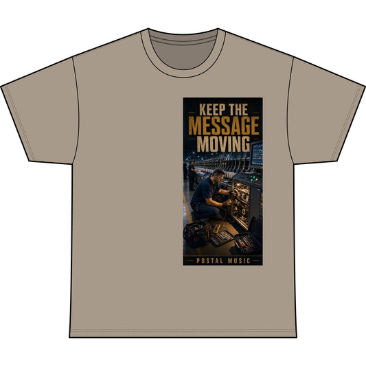 Postal Music — Keep the Message Moving — Heavyweight T-Shirt