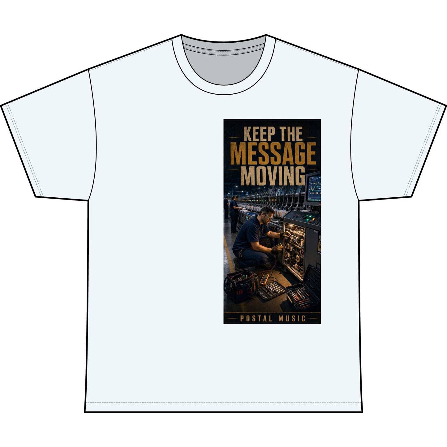 Postal Music — Keep the Message Moving — Heavyweight T-Shirt
