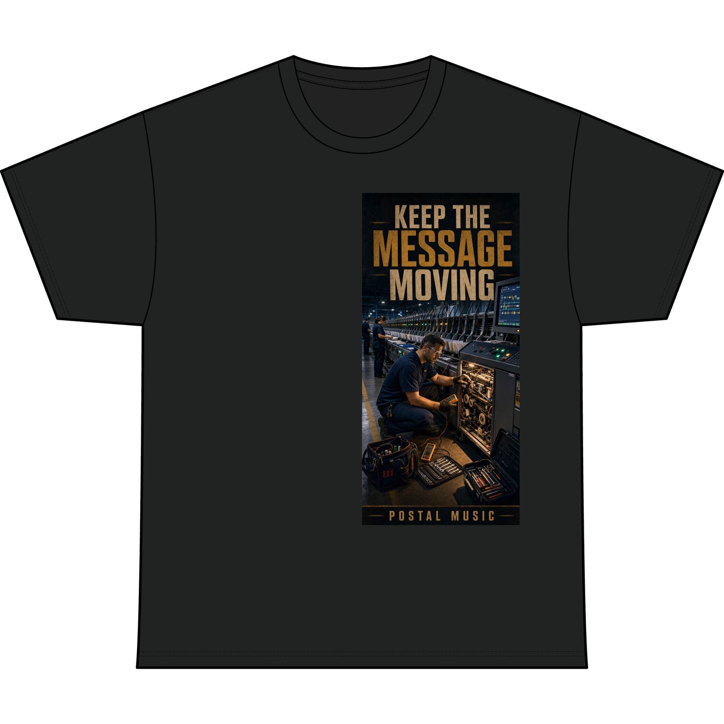 Postal Music — Keep the Message Moving — Heavyweight T-Shirt