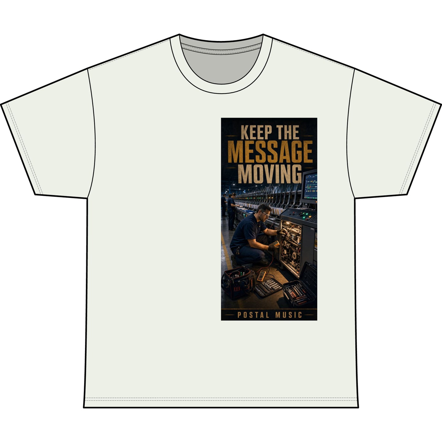 Postal Music — Keep the Message Moving — Heavyweight T-Shirt