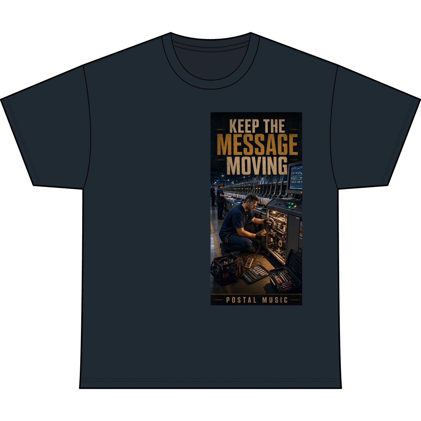 Postal Music — Keep the Message Moving — Heavyweight T-Shirt