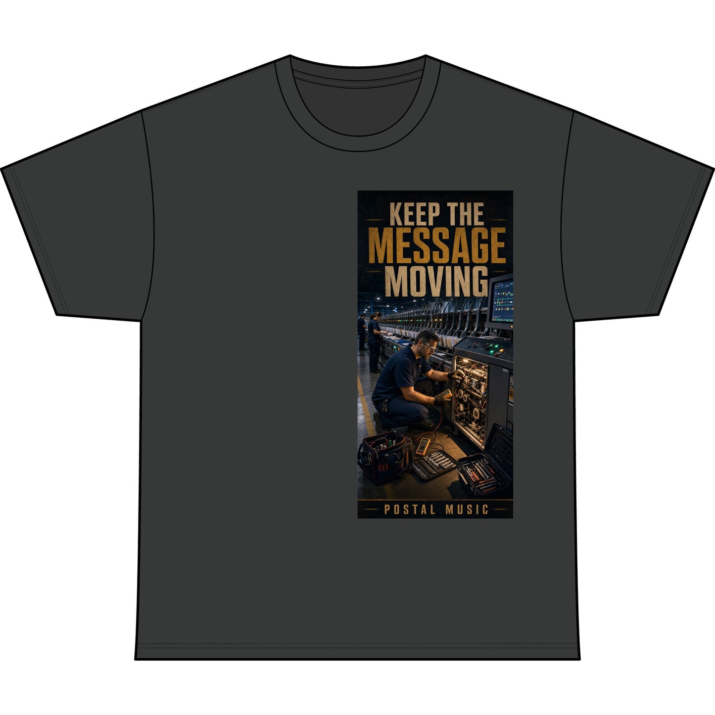 Postal Music — Keep the Message Moving — Heavyweight T-Shirt