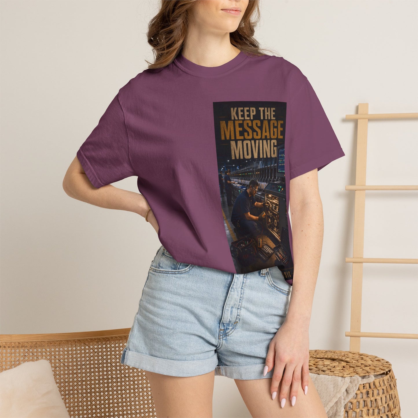 Postal Music — Keep the Message Moving — Garment-Dyed T-Shirt