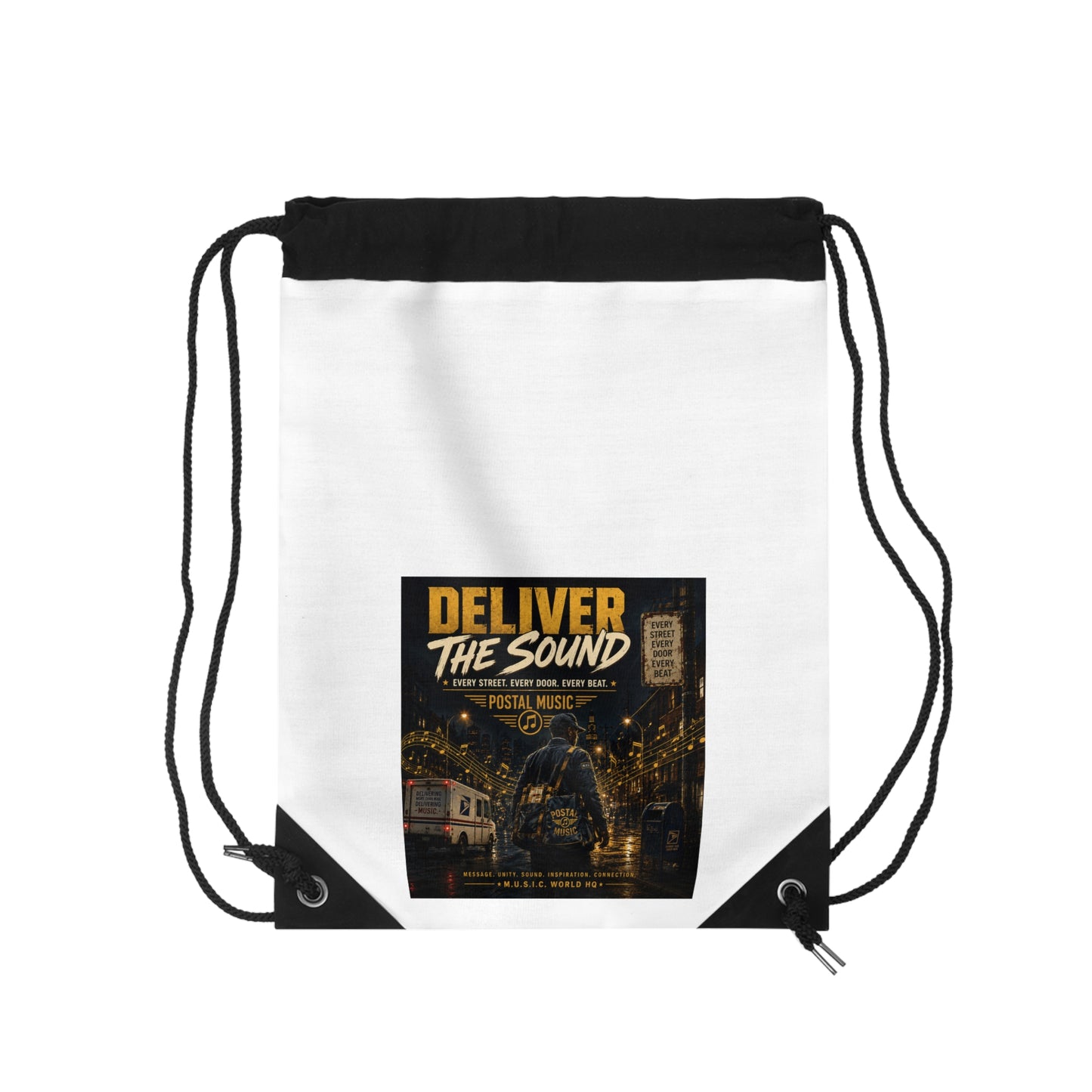 Postal Music — Deliver the Sound — Drawstring Backpack