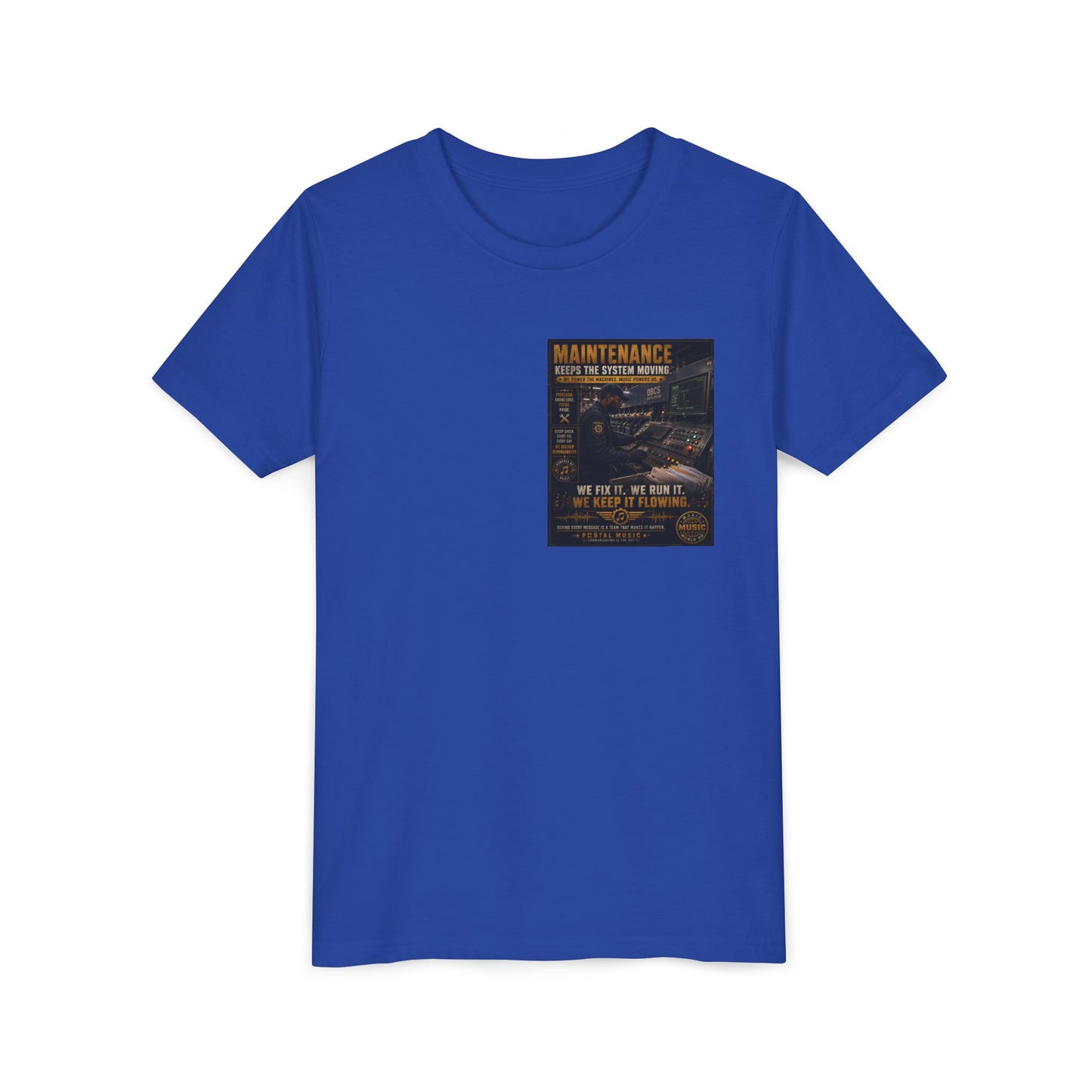Postal Music — Maintenance Keeps the System Moving — Youth T-Shirt