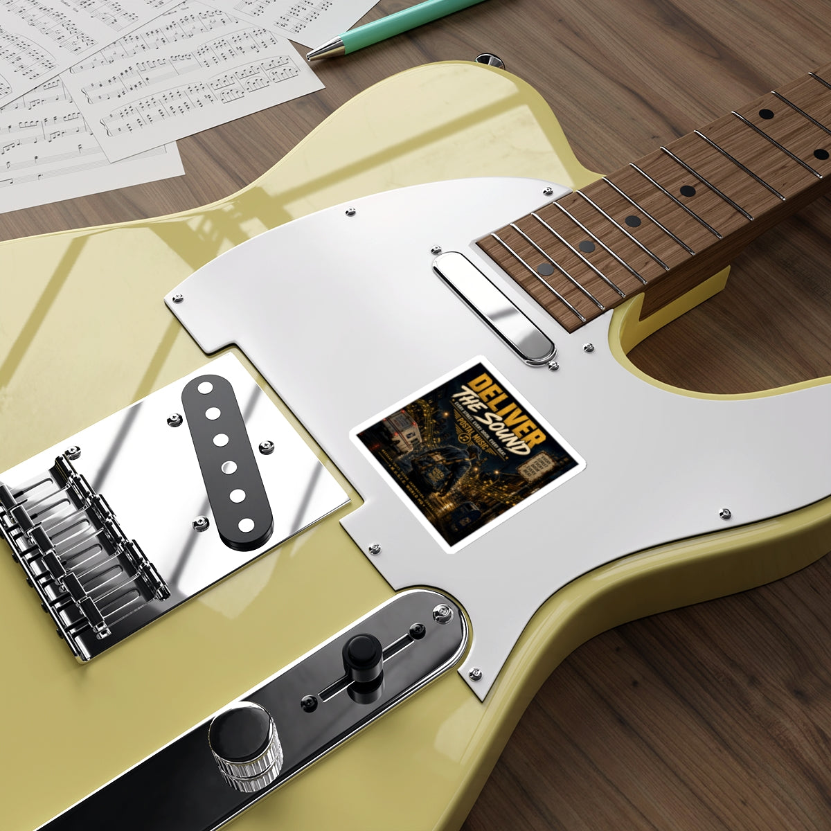 Postal Music — Deliver the Sound — Die-Cut Sticker