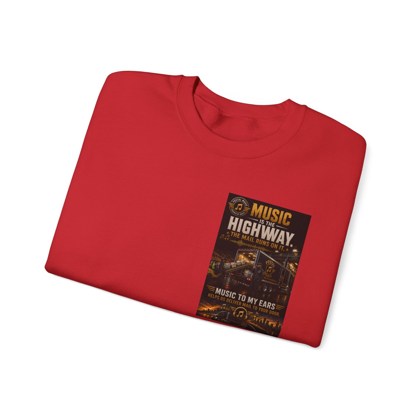 Postal Music — Music Is the Highway — Core Crewneck Sweatshirt