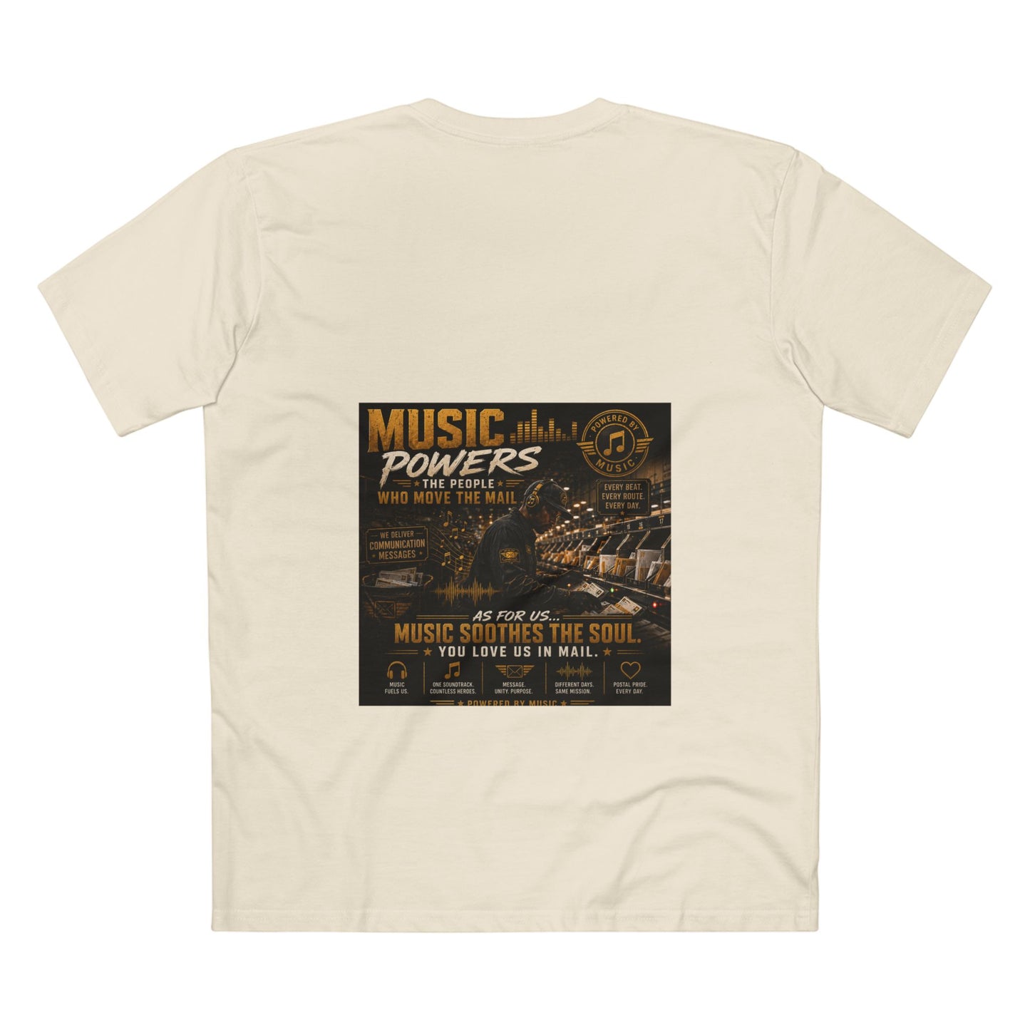 Postal Music — Music Powers the People — Streetwear T-Shirt
