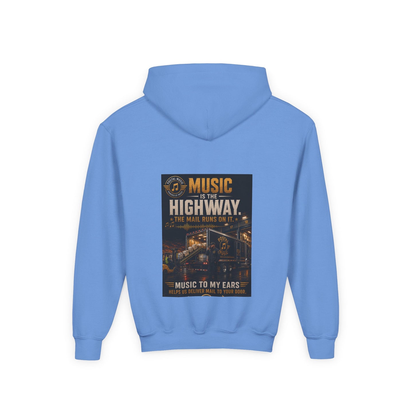 Postal Music — Music Is the Highway — Youth Hoodie