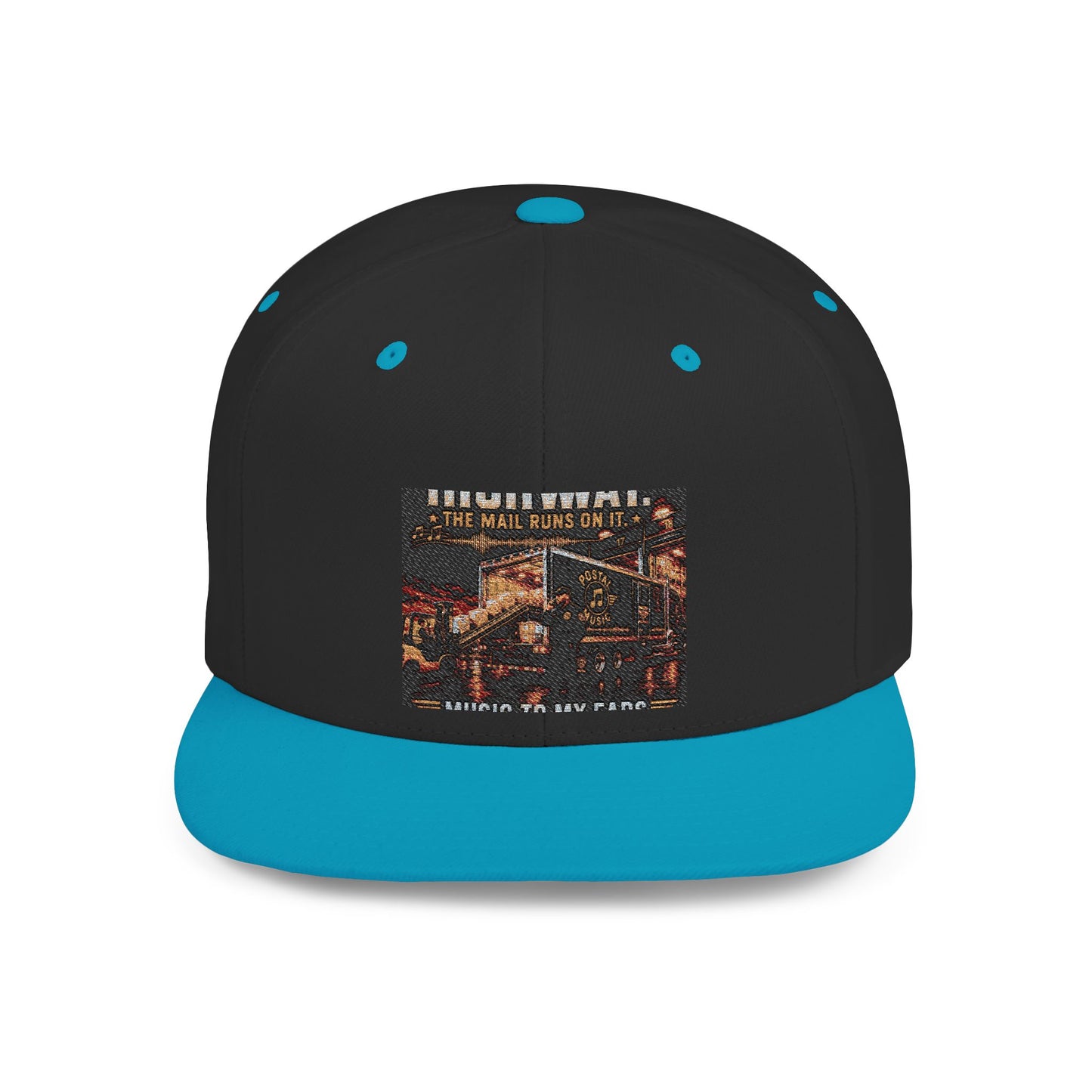 Postal Music — Music Is the Highway — Flat-Bill Snapback