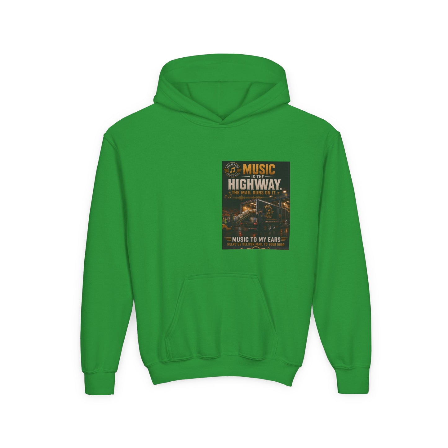 Postal Music — Music Is the Highway — Youth Hoodie