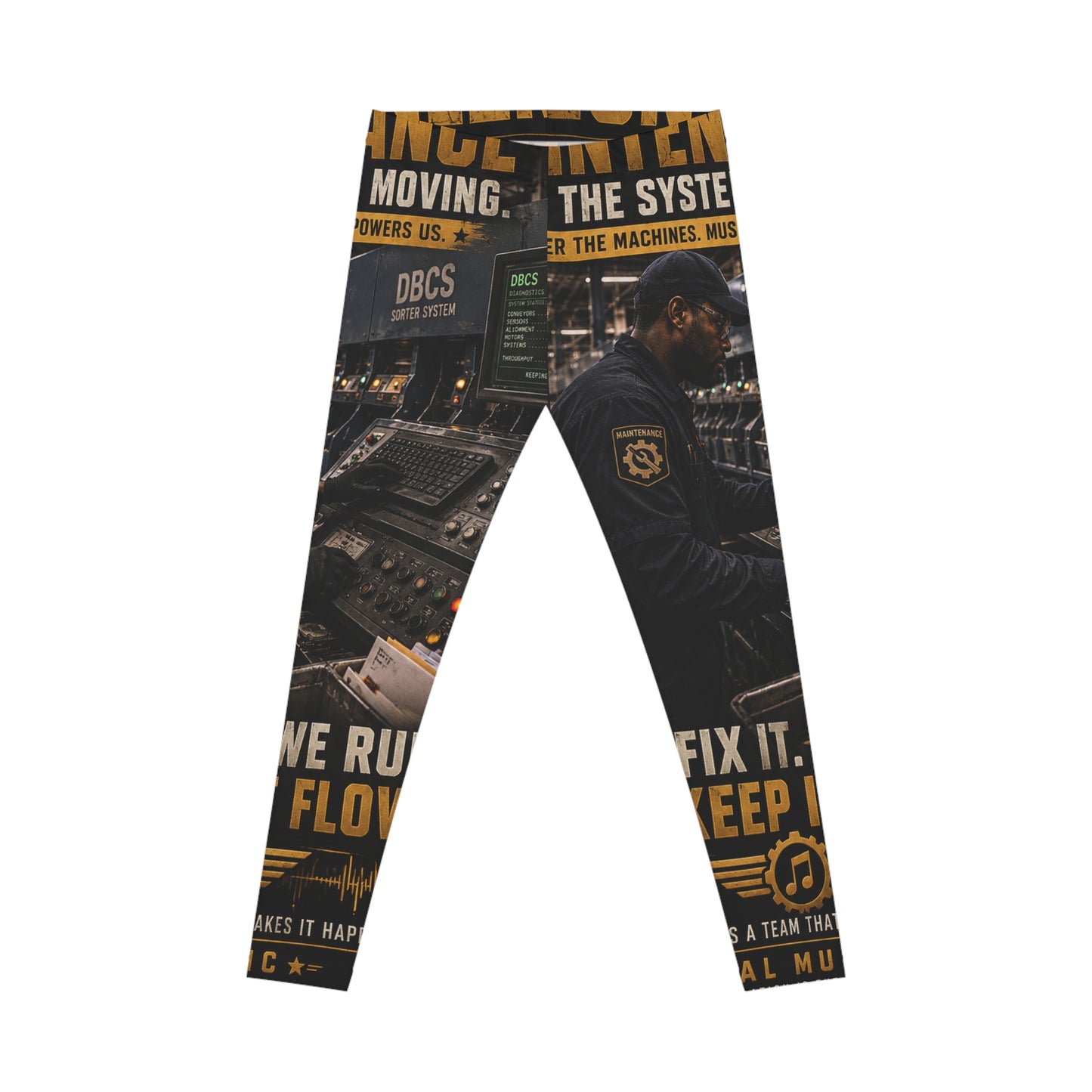 Postal Music — Maintenance Keeps the System Moving — Women's Casual Leggings (AOP)