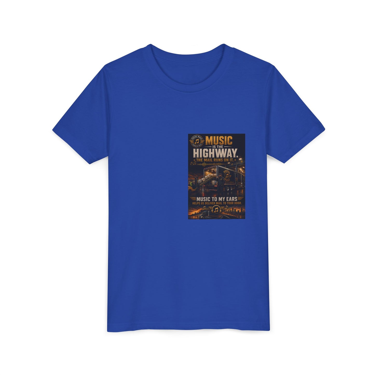 Postal Music — Music Is the Highway — Youth T-Shirt