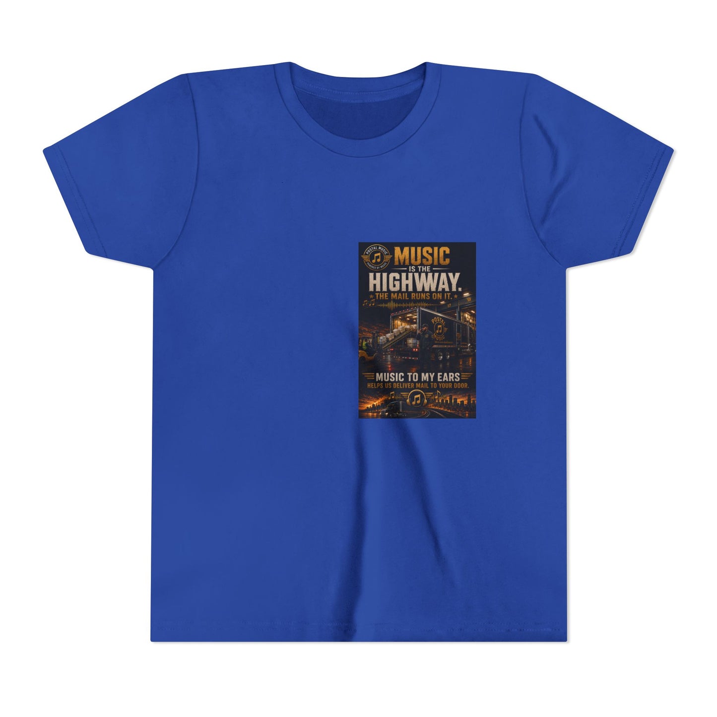 Postal Music — Music Is the Highway — Youth T-Shirt