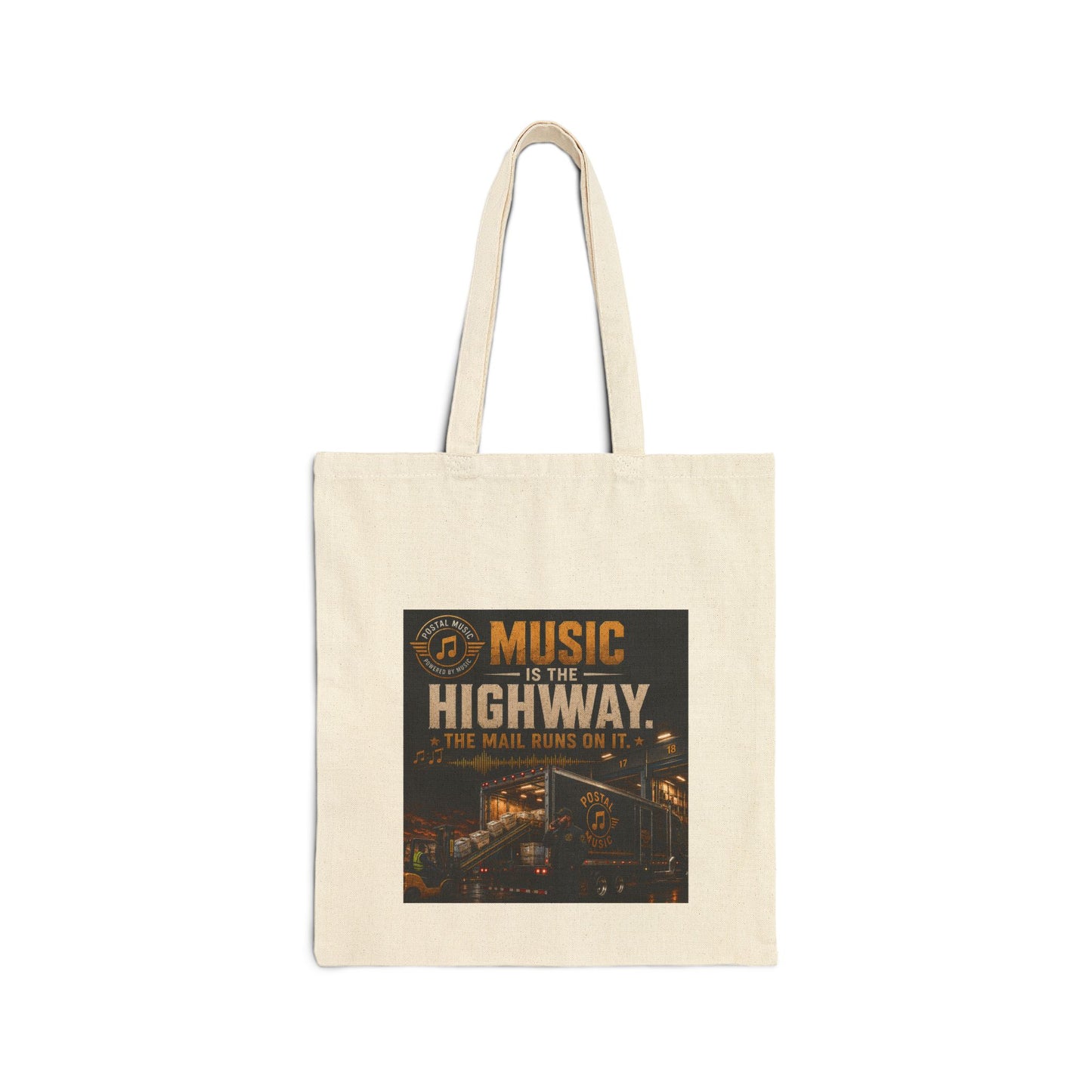 Postal Music — Music Is the Highway — Canvas Tote