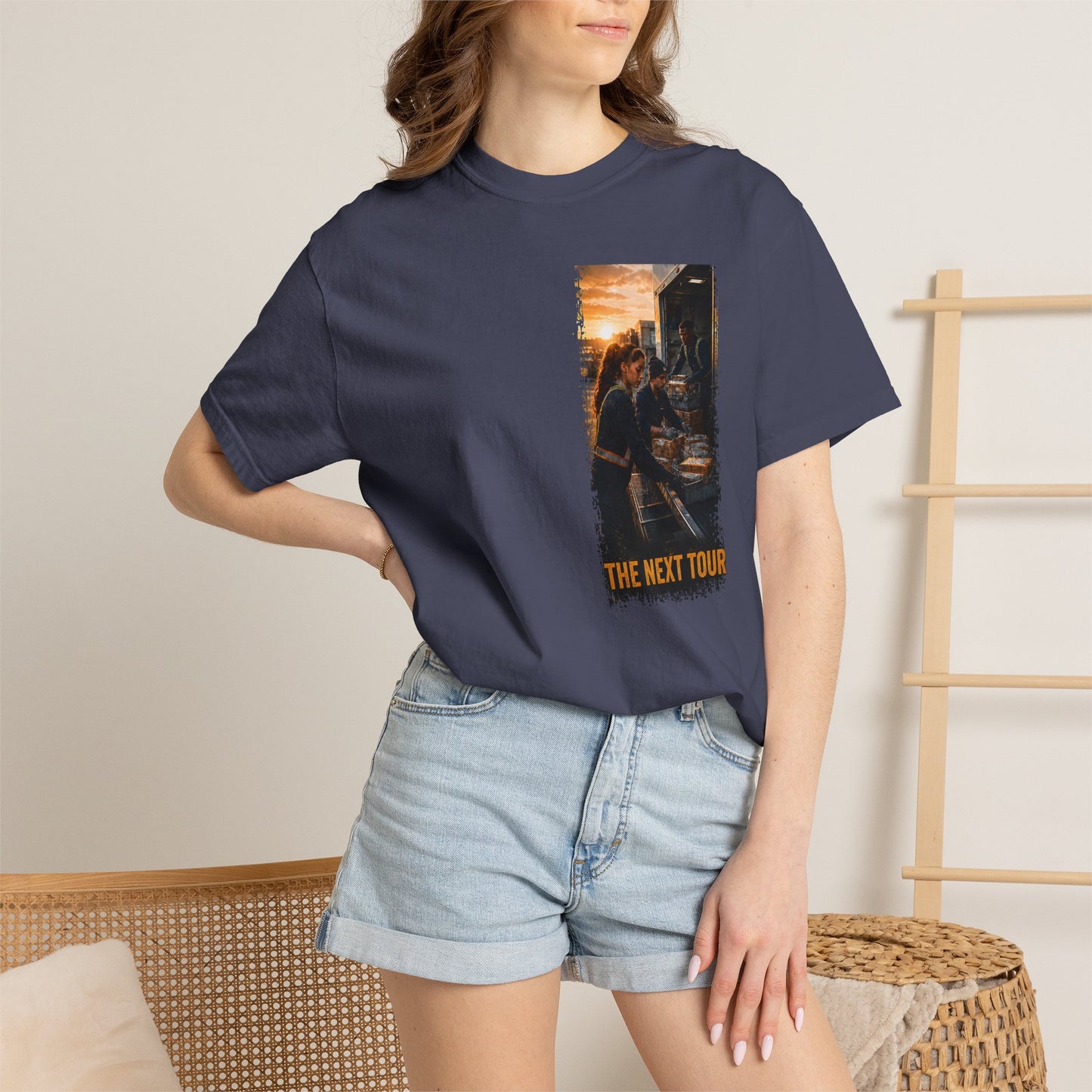 Postal Music — The Next Tour Garment-Dyed T-Shirt — Color Group 2 of 4