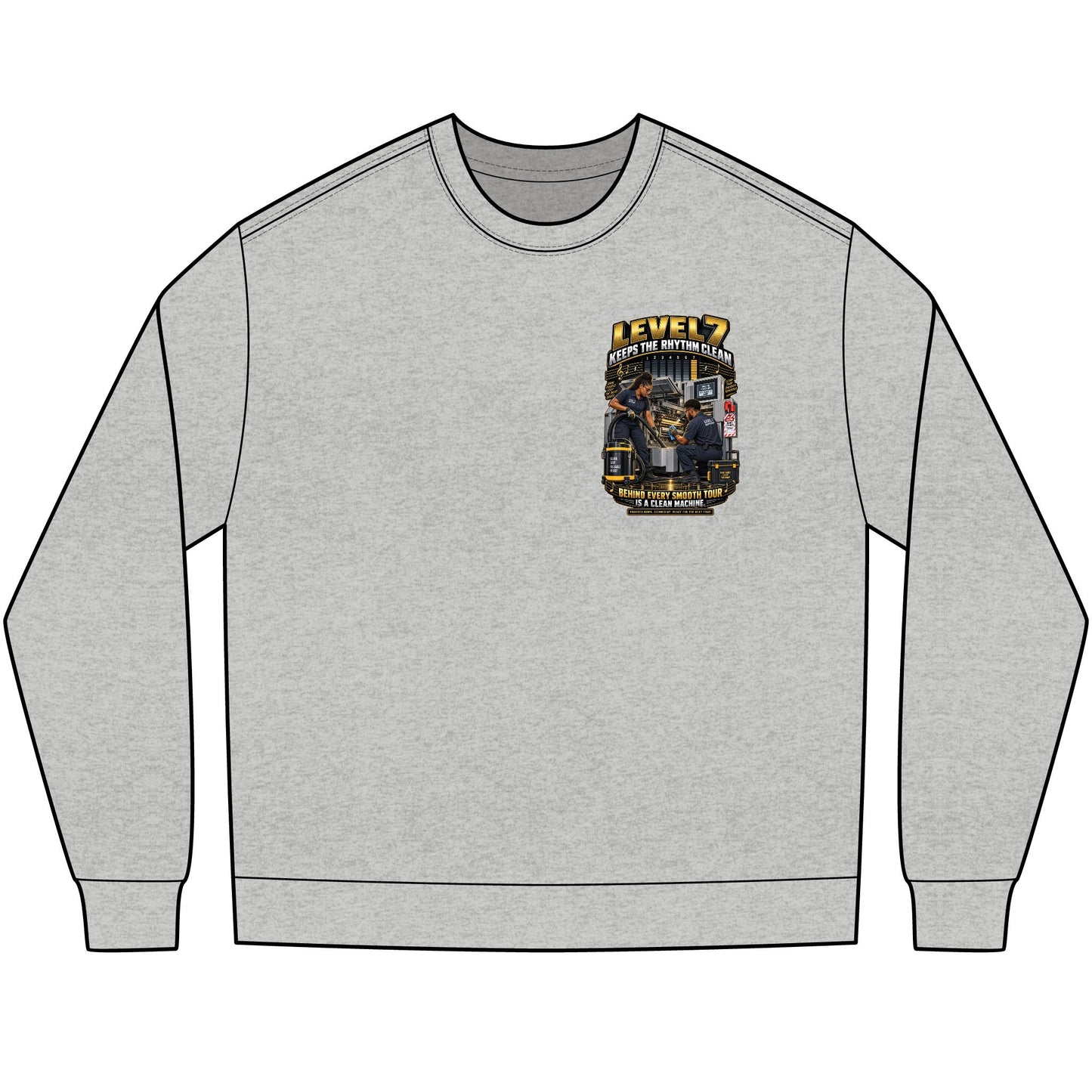 Postal Music - Level 7 Keeps the Rhythm Clean - Heavyweight Long-Sleeve Tee