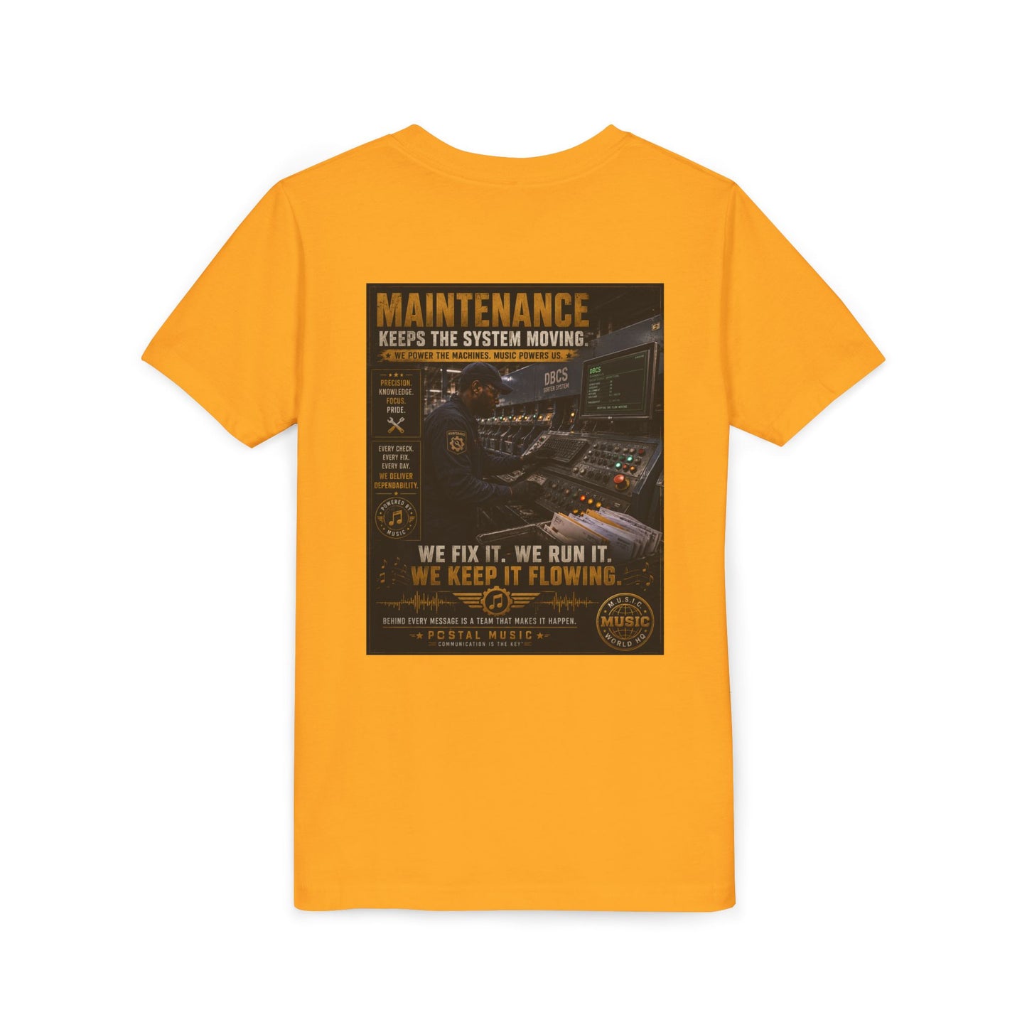 Postal Music — Maintenance Keeps the System Moving — Youth T-Shirt
