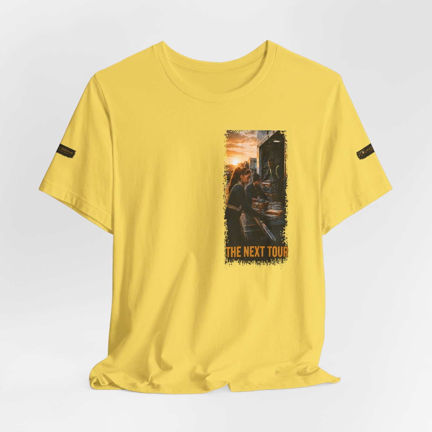 Postal Music — The Next Tour Premium Unisex T-Shirt — Color Group 8 of 11