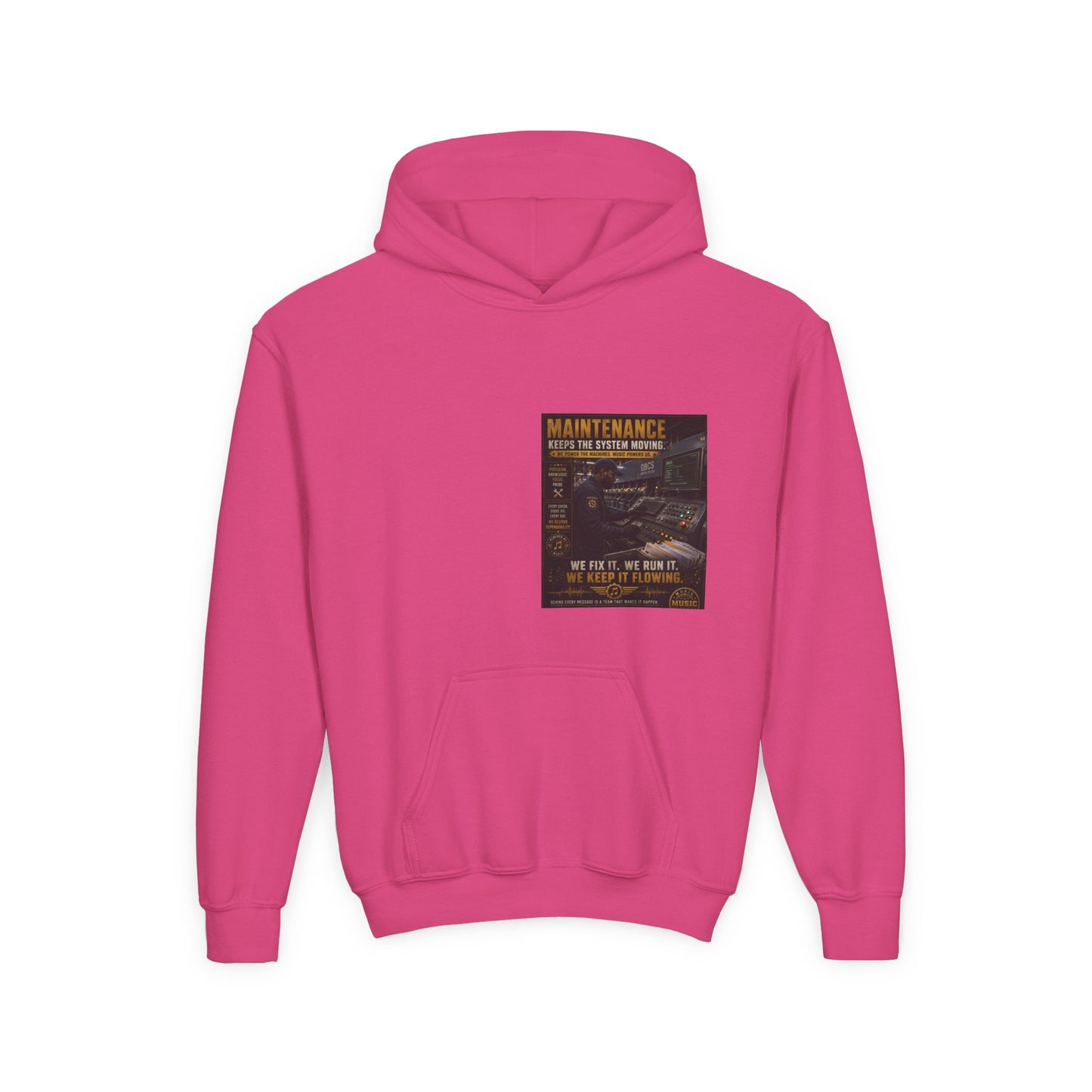 Postal Music — Maintenance Keeps the System Moving — Youth Hoodie