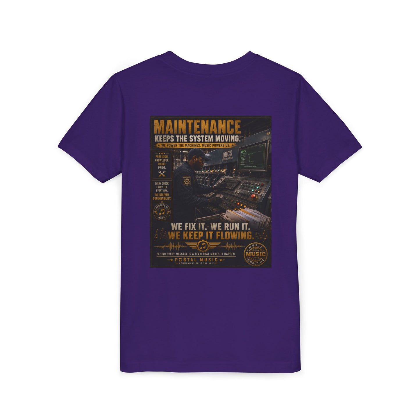 Postal Music — Maintenance Keeps the System Moving — Youth T-Shirt