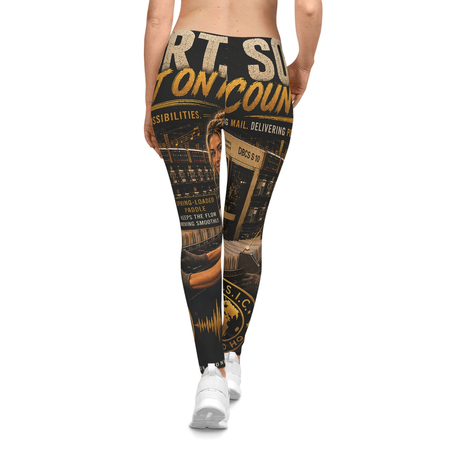 Postal Music — We Sort. You Count On It. — Women's Casual Leggings (AOP)