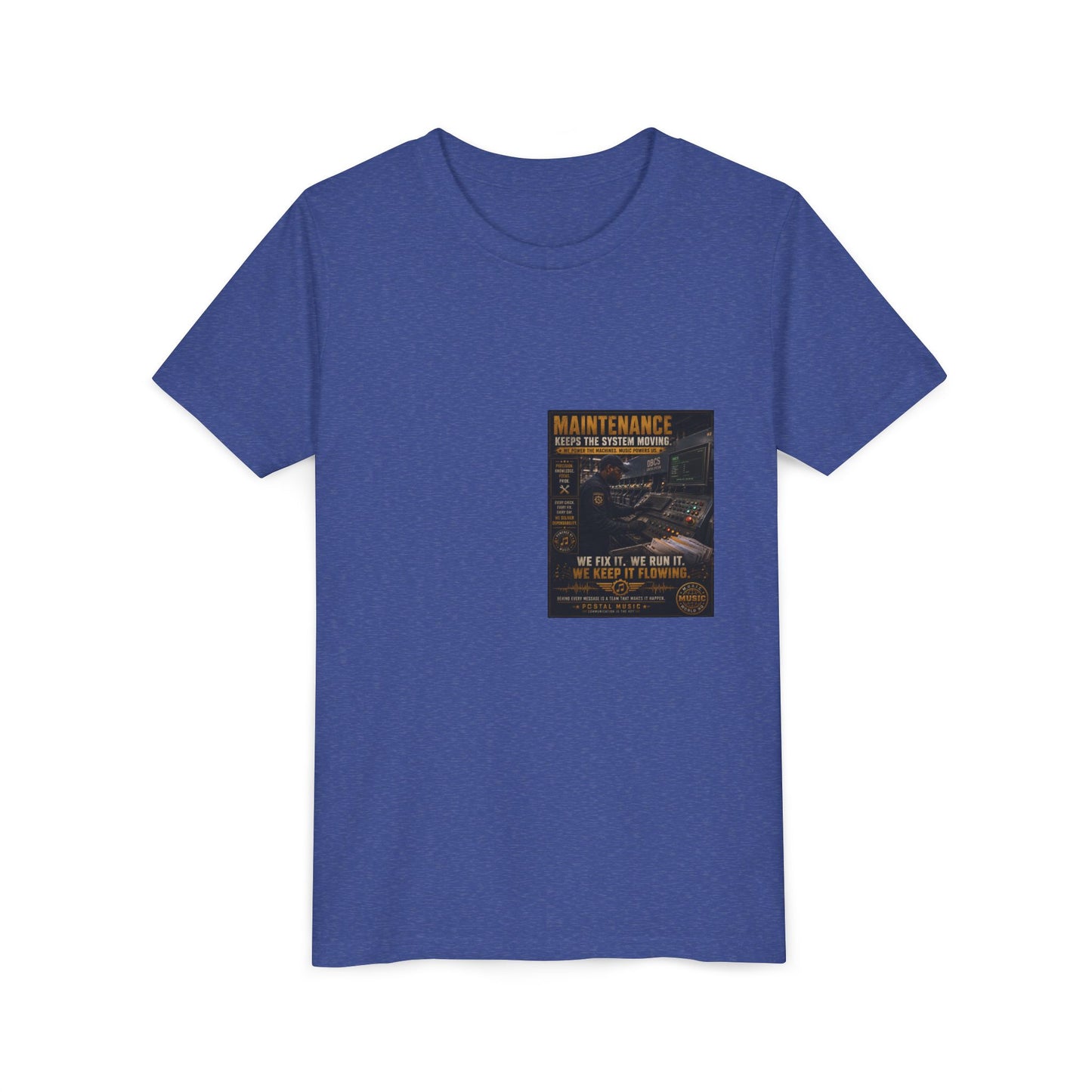 Postal Music — Maintenance Keeps the System Moving — Youth T-Shirt