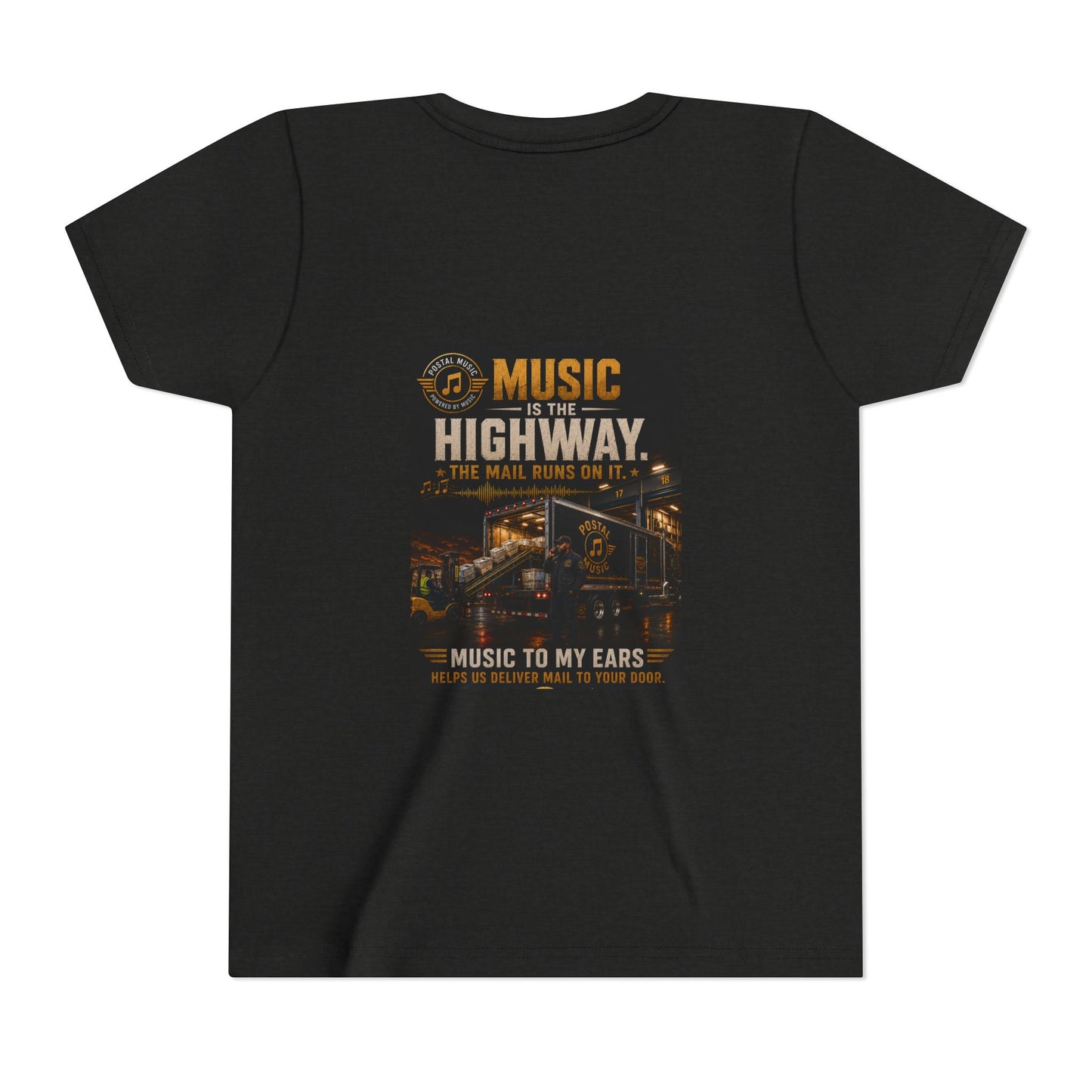 Postal Music — Music Is the Highway — Youth T-Shirt