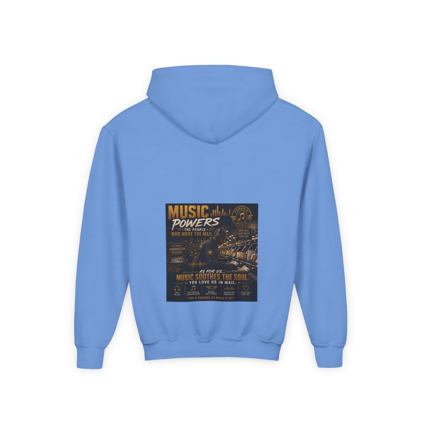 Postal Music — Music Powers the People — Youth Hoodie